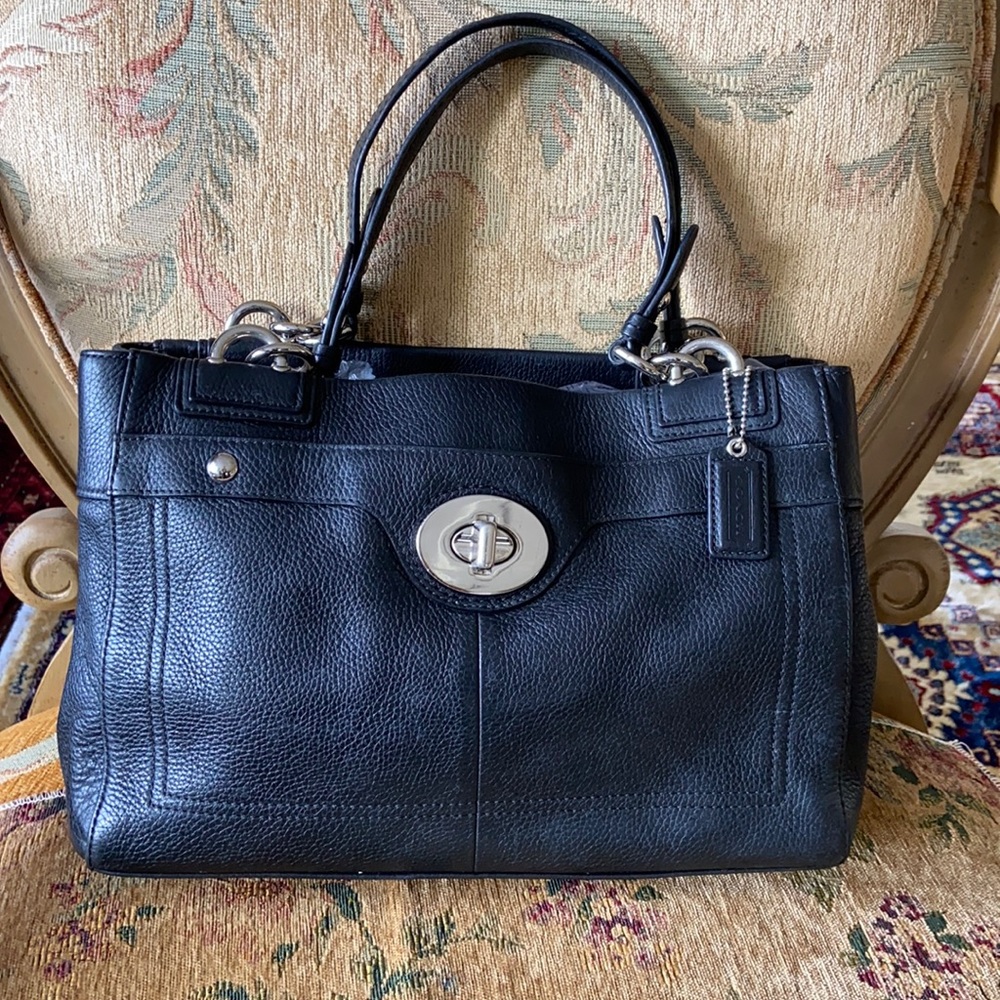 CLASSIC COACH pebbles Tote top Handle Bag purse